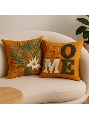 Desenli Kırlent Kılıfı 2'litakım