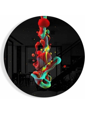 Beta Moda Hub Soyut Cam Tablo NO:1021 | Hediyelik, Dekoratif, Ofis, Mutfak