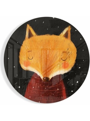 Beta Moda Hub Tilki Cam Tablo | Hediyelik, Dekoratif, Ofis, Mutfak