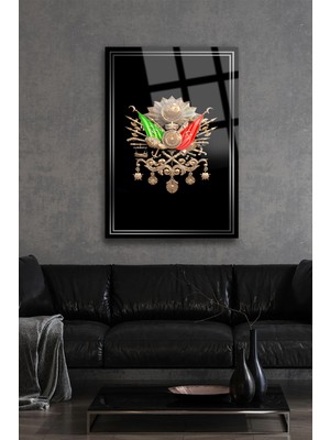 Beta Moda Hub Osmanlı Tuğrası Osmanlı Padişah Lüks Kırılmaz Cam Tablo Ev Ofis Iş Yeri Hediryesi