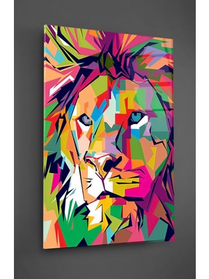 Beta Moda Hub Aslan Pop Art Cam Tablo