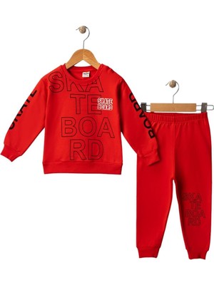 Celira Hkursat Wwc Kırmızı Iki Ip Skate Board Nakışlı Erkek Bebek Takım