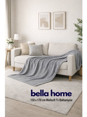 Bella Home Wellsoft Tv Battaniye | 130X170 cm | Koltuk & Tv Keyfi Için Sıcak ve Rahat