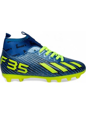 Celira Hkursat Bys Mavi Sarı Erkek Futbol Krampon Ayakkabı