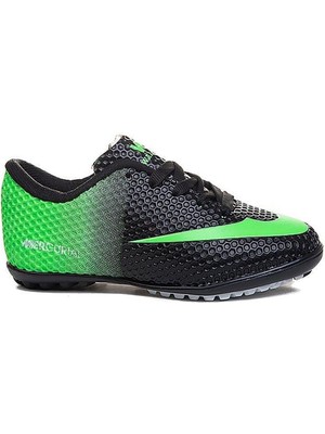 Celira Hkursat Wlk Siyah Yeşil Halı Saha Erkek Çocuk Futbol Ayakkabı