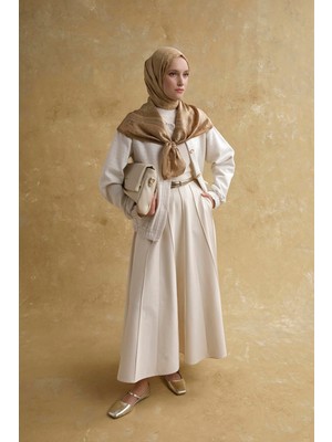 Armine Sim Detaylı Bomber Ceket Beyaz