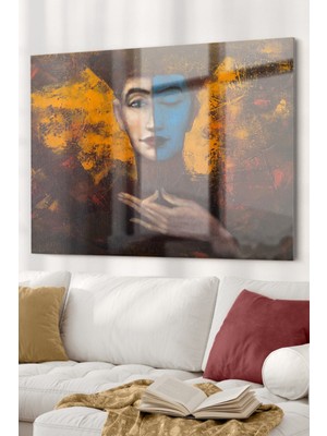 Beta Moda Hub Mısırlı Kadın Tanrıça | Etnik Temalı Temalı Modern Uv Dijital Baskı Dekoratif Cam Tablo | 50X70 cm