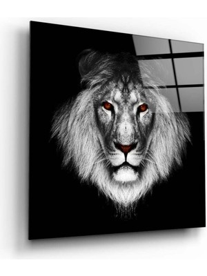 Beta Moda Hub Aslan Cam Tablo NO:2028 | Hediyelik, Dekoratif, Ofis, Mutfak