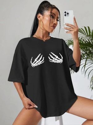Adisia Baskılı T-Shirt - Siyah