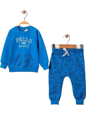 Celira Hkursat Wwc Mavi Ayıcık Cepli Erkek Bebek Takım