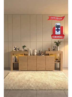 PlatinReyon Burc Ledli Konsol 200 cm