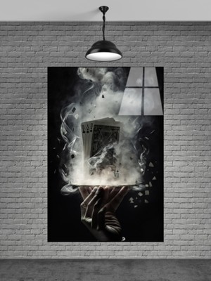 Beta Moda Hub Poker Kartı Cam Tablo Ev Dekorasyon,balkon Dekorasyonu,dekoratif,duvar Tablo,mutfak Tablo