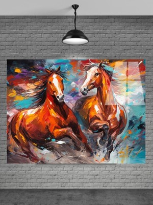 Beta Moda Hub Yağlı Boya At Cam Tablo Ev Dekorasyon,balkon Dekorasyonu,dekoratif,duvar Tablo,mutfak Tablo