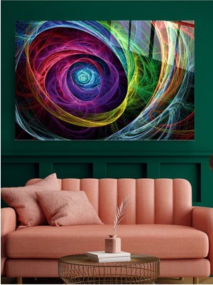 Beta Moda Hub Colourful Cam Tablo, Dekoratif Cam Tablo