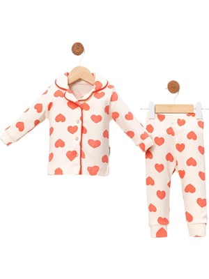 Celira Hkursat Bbc Yavruağzı Lüks Çıtçıtlı Kız Bebe Pijama Takımı