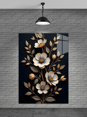 Beta Moda Hub Çiçek Cam Tablosu Ev Dekorasyon,balkon Dekorasyonu,dekoratif,duvar Tablo,mutfak Tablo,hediyelik