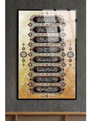 Beta Moda Hub Ayetel Kürsi Dini Islami Kırılmaz Lüks Cam Tablo Ev, Iş Yeri, Ofis Hediyesi