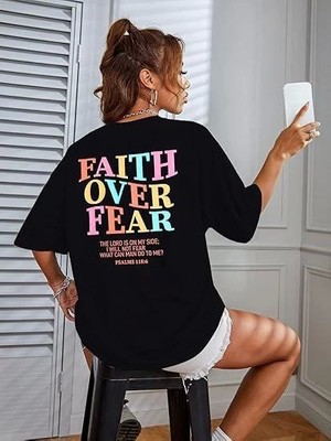 Adisia Bisiklet Yaka Baskılı T-Shirt - Siyah