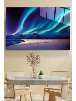 Beta Moda Hub Neon Manzara Cam Tablo, Dekoratif