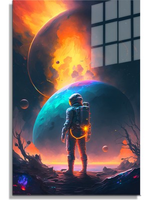 Beta Moda Hub Space/uzay Yapay Zeka Özel Tasarım Cam Tablo Ofis, Mutfak Çocuk Odası, Salon 87