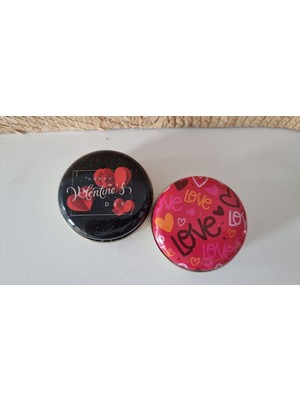 Bn.starlights Sevgililer Günü Temalı Metal Kutuda Mum -2li