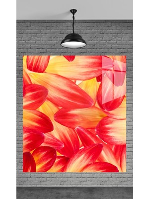 Beta Moda Hub Muhteşem Turuncu Yapraklar Temperli Cam Üzerine Tablo Sevgilinize Yılbaşı Hediye