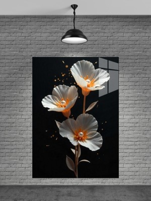 Beta Moda Hub Çiçek Cam Tablosu Ev Dekorasyon,balkon Dekorasyonu,dekoratif,duvar Tablo,mutfak Tablo,hediyelik