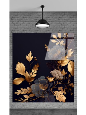 Beta Moda Hub Çiçek Dekoratif Temperli Cam Tablo