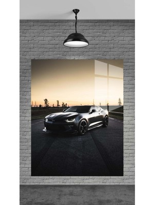 Beta Moda Hub Muhteşem Spor Araba Dekoratif Temperli Cam Üzerine Tablo Sevgilinize Yılbaşı Hediye