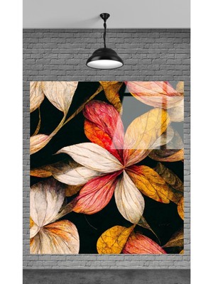 Beta Moda Hub Çiçek Dekoratif Temperli Cam Tablo