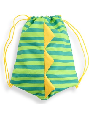 Denokids Erkek Çocuk Plaj Çantası Su Geçirmez Sırt Çantası Timsah Desenli