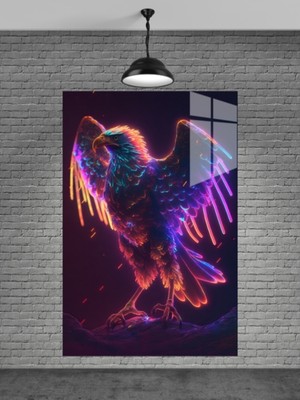 Beta Moda Hub Neon Kartal Cam Tablo Ev Dekorasyon,balkon Dekorasyonu,dekoratif,duvar Tablo,mutfak Tablo