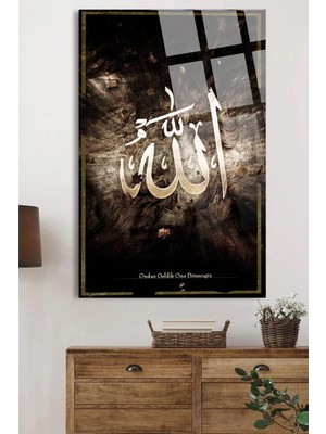 Beta Moda Hub Allah Yazılı Harika Tasarım Kırılmaz Lüks Cam Tablo Dini Islami Tablo Ev Hediyesi Iş Hediyesi