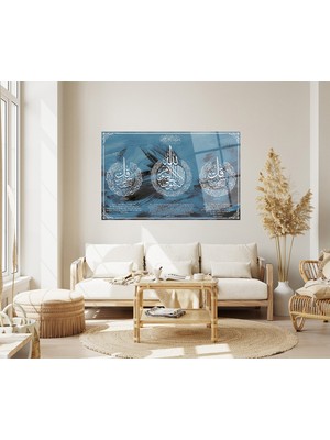 Beta Moda Hub Ayetel Kürsi Felak Nas Türkçe Mealli Cam Tablo,dini Islami Modern Ev Ofis Salon Dekoru,hediyelik