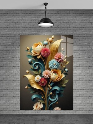 Beta Moda Hub Çiçek Cam Tablosu Ev Dekorasyon,balkon Dekorasyonu,dekoratif,duvar Tablo,mutfak Tablo,hediyelik