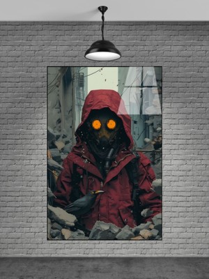 Beta Moda Hub Gaz Maskeli Adam Cam Tablo