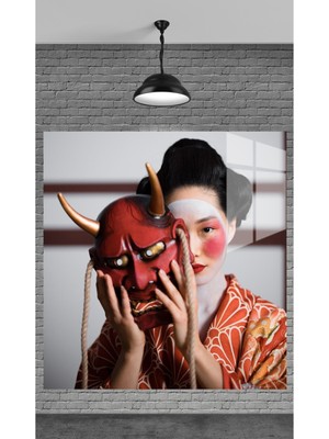 Beta Moda Hub Muhteşem Şeytan Maskesini Çıkaran Kdn Temperli Cam Üzerine Tablo Sevgilinize Yılbaşı Hediye