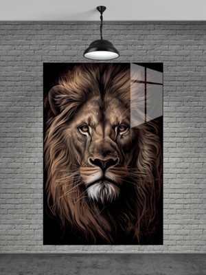 Beta Moda Hub Aslan Cam Tablo Ev Dekorasyon,balkon Dekorasyonu,dekoratif,duvar Tablo,mutfak Tablo