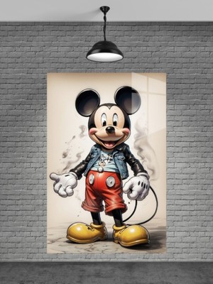 Beta Moda Hub Micket Maouse Cam Tablo Ev Dekorasyon,balkon Dekorasyonu,dekoratif,duvar Tablo,mutfak Tablo