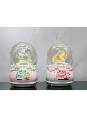 Meks Işıklı Müzikli Kar Küresi Orta Boy