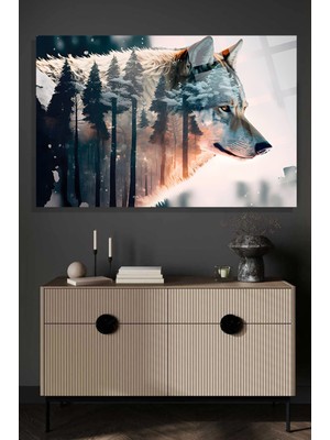 Beta Moda Hub Kurt Tasarım Görsel 4mm Lüks Kırılmaz Temperli Yüksek Çözünürlüklü Cam Tablo