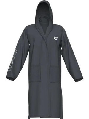 Arena  Zeal Robe/asphalt-Whıte Yetişkin Bornozu