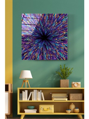 Beta Moda Hub Colourful Cam Tablo, Dekoratif Cam Tablo