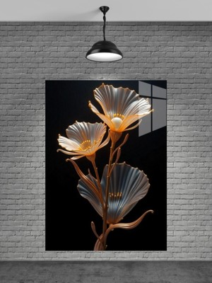 Beta Moda Hub Çiçek Cam Tablosu Ev Dekorasyon,balkon Dekorasyonu,dekoratif,duvar Tablo,mutfak Tablo,hediyelik