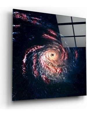 Beta Moda Hub Kara Delik Uzay Cam Tablo | Hediyelik, Dekoratif, Ofis, Mutfak
