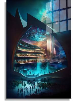 Beta Moda Hub Space/uzay Yapay Zeka Özel Tasarım Cam Tablo Ofis, Mutfak Çocuk Odası, Salon 217