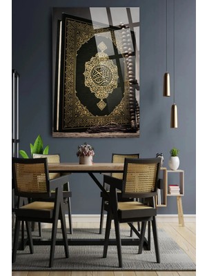 Beta Moda Hub Kuran-I Kerim Görseli Dini Islami Kırılmaz Lüks Cam Tablo Ev, Iş Yeri, Ofis Hediyesi