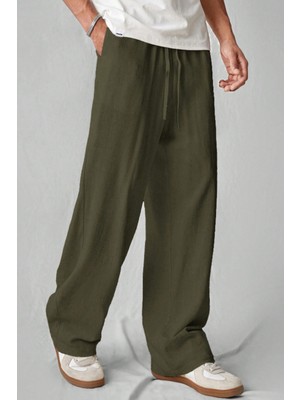 Tarz Cool Hafif ve Rahat Müslin Baggy Erkek Pantolon