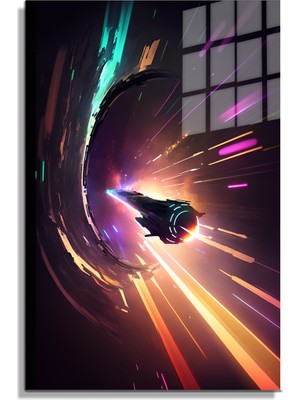 Beta Moda Hub Space/uzay Yapay Zeka Özel Tasarım Cam Tablo Ofis, Mutfak Çocuk Odası, Salon 105