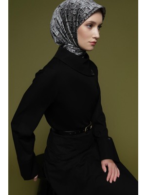 Armine Poplin Tunik Siyah